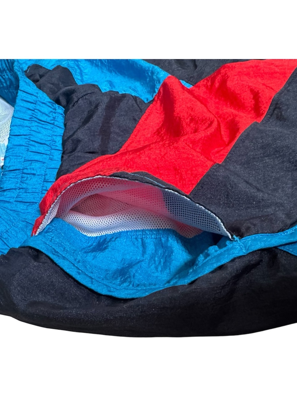 Champion Colorblock Athletic Running Shorts Blue Red Women's Medium Pockets - Picture 9 of 9